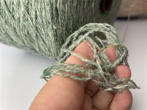 Yell shetlandsuld 2 trådet - jadegrøn tweed, 100 g